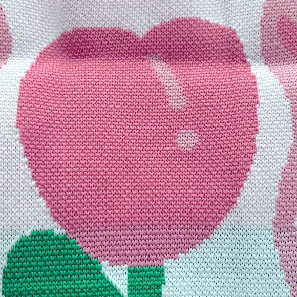 NWT $100 ANTHROPOLOGIE knit boho handbag  BOTTOMS UP pink tulip - Picture 3 of 8